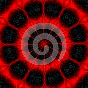 Red dark abstract flowery design