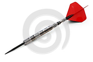 A red dart isolated including clipping path