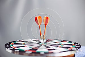 Red dart target with arrows for target business, marketing solution concept