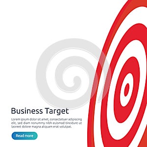 red dartboard center goal. strategy achievement and business success flat design. Archery dart target and arrow for banner or