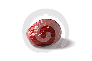 Red date on white