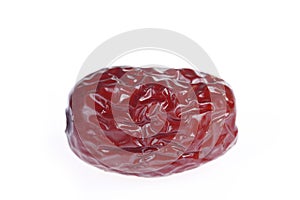 Red dates are isolated on a white background