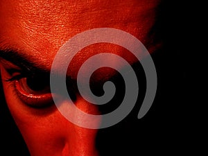 Red davil face