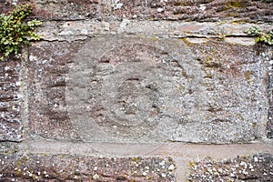 Red Decayed Sandstone Wall Texture
