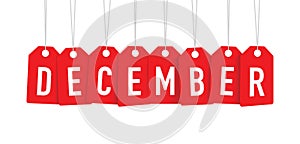 Red december tag photo