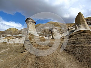 Impressive Hoodoos in Badlands near Drumheller, Alberta, Canada