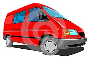 Red Delivery Van