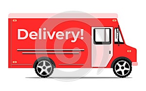 red delivery van