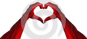 Red Demon Heart Shape Hands photo