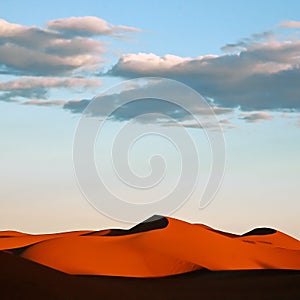 Red desert dunes