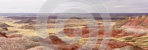 Red Desert Panorama on a Cloudy Day