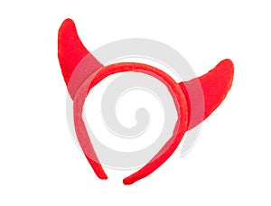 Red devil horns headband