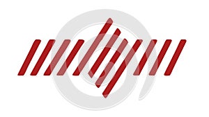 Red Diagonal Lines Abstract Geometric Shape Art, vector design Generative AI