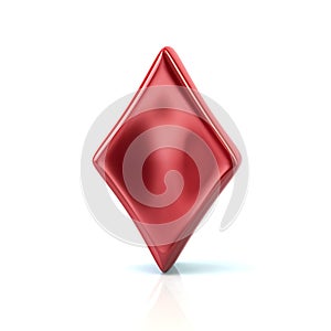 Red diamond card achievers symbol