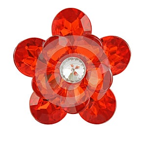 Red diamond flower