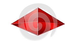 Red Diamond Shape on White Background