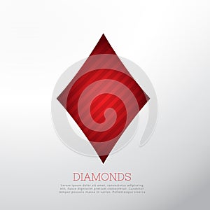 Red diamond shape on white background