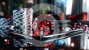 The dice and smartphone.AI generated image