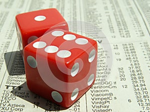 Red dice on stock report