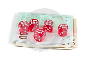 Red dices and euro money