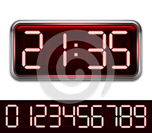 Red Digital Clock