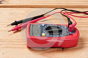 Red digital multimeter