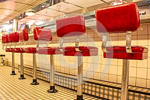 Red Diner Stools