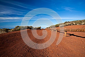 Red dirt mountain road