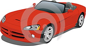 Red Dodge Viper Convertible