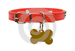 Red Dog Collar and Tag Cut Out