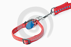 Red dog leash