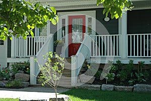 Red Door Home Entrance