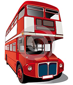 Red double-decker bus photo