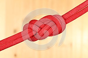 Red double eight knot