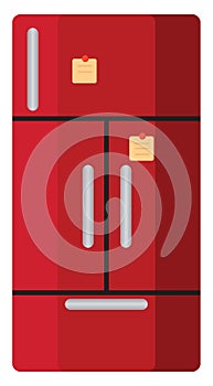 Red double refridgerator, icon