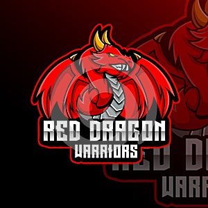 Red Dragon Animal Team Badge