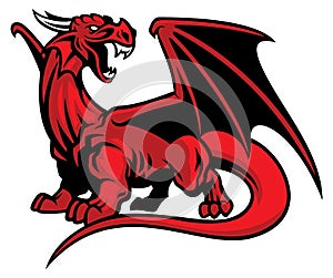 Red dragon mascot photo