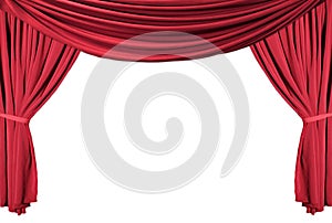 Red Draped Theater Curtains Series 1