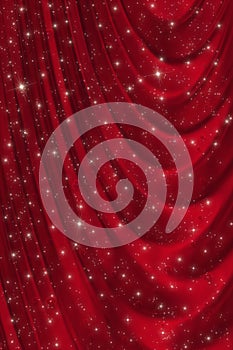 Red drapery background photo