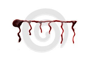 Red dripped blood. Halloween concept.