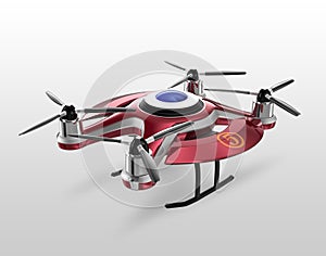 Red drone, a quadrocopter for racing on the ground