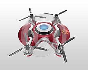 Red drone, a quadrocopter for racing on the ground