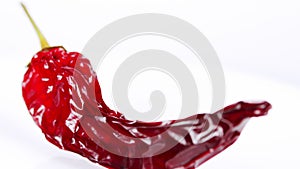 Red dry chili pepper background. Clean red chilly pepper background.