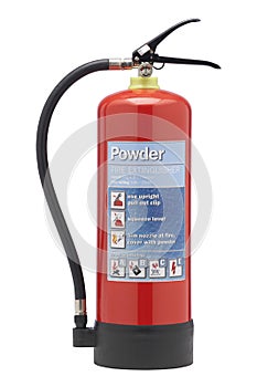 RED DRY POWDER FIRE EXTINGUISHER