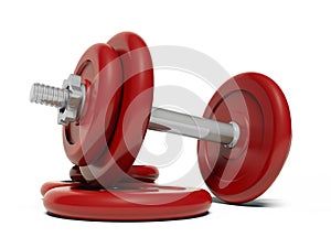 Red dumbbell