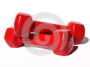 Red dumbbells