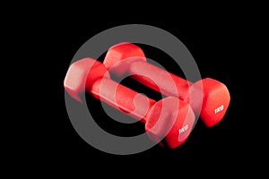 Red dumbbells