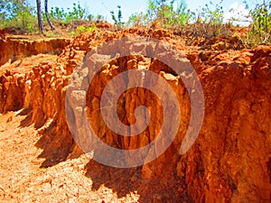 Red Earth Wall, erosion