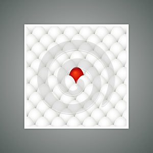 Red Easter egg, vector