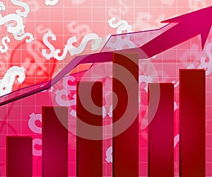 Red Economic Background